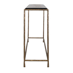 Ovard Brass Minimalist Metal Console Table - Ornate Home