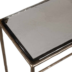 Ovard Brass Minimalist Metal Console Table - Ornate Home