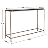 Ovard Brass Minimalist Metal Console Table - Ornate Home