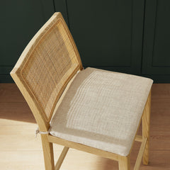 Ovard Natural Wood and Rattan Bar Stool - Ornate Home