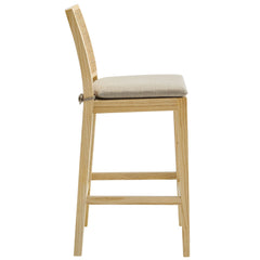 Ovard Natural Wood and Rattan Counter Stool - Ornate Home