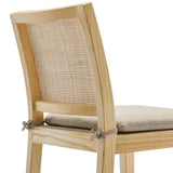 Ovard Natural Wood and Rattan Counter Stool - Ornate Home