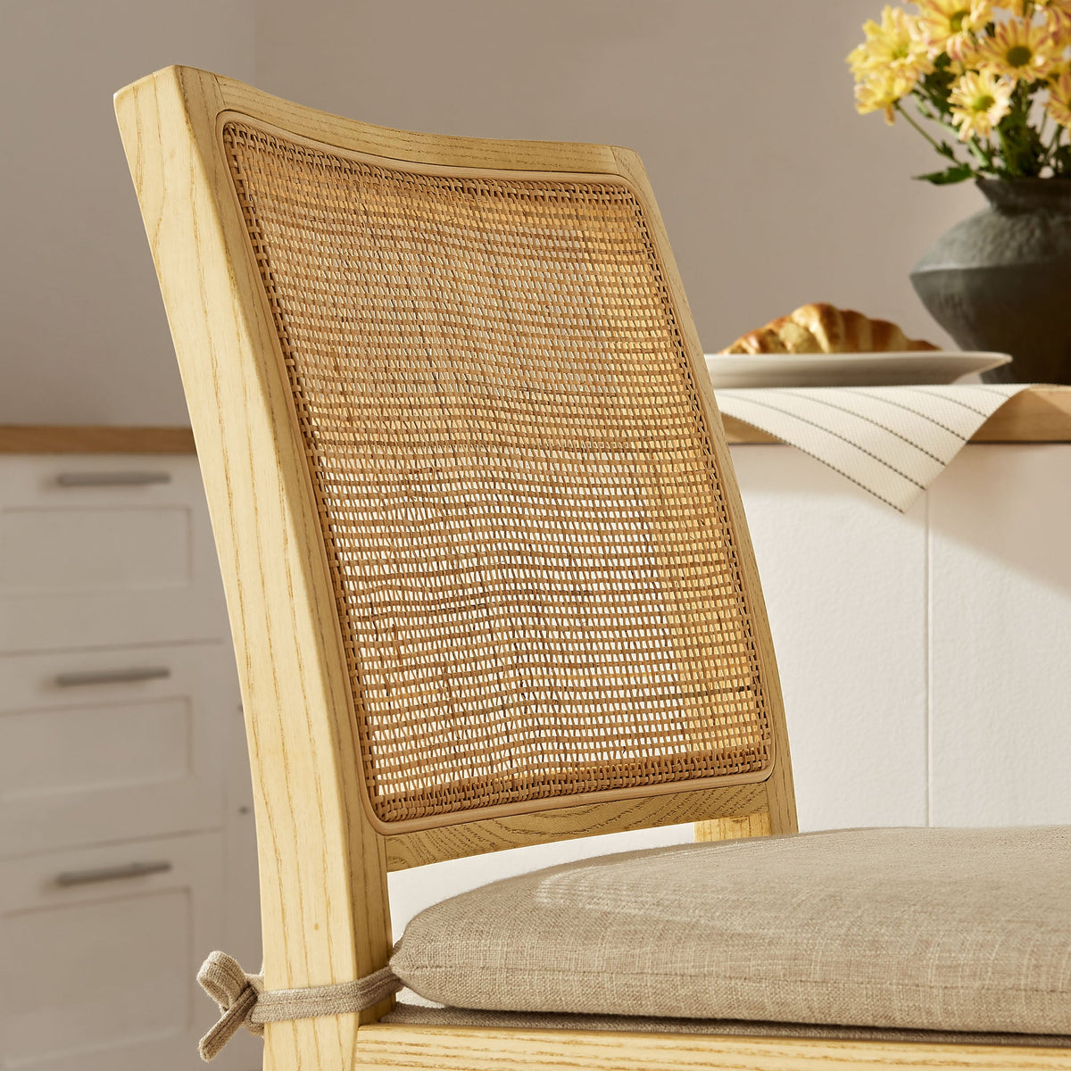 Ovard Natural Wood and Rattan Counter Stool - Ornate Home