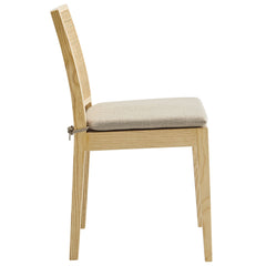 Ovard Natural Wood and Rattan Dining Chair - Ornate Home