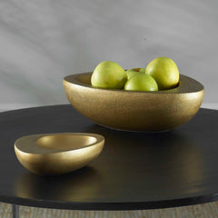 Ovate Brass Bowls (Set of 2) - Ornate Home
