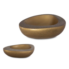 Ovate Brass Bowls (Set of 2) - Ornate Home