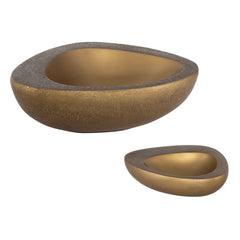 Ovate Brass Bowls (Set of 2) - Ornate Home