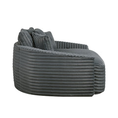 Oversized Dark Gray Chaise Lounge - Ornate Home