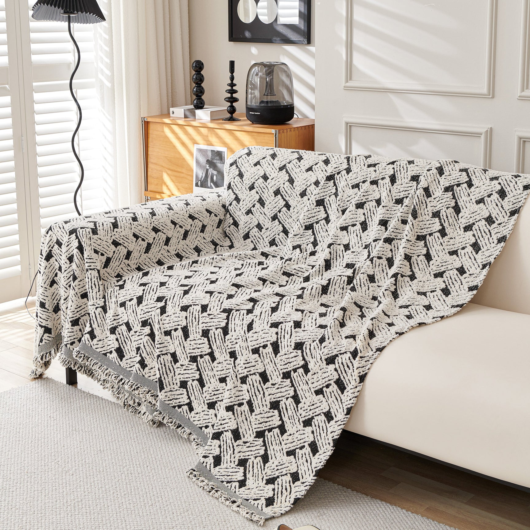 Oversized Reversible Couch Covers Sheet Blanket, L-Shape U-Shaped Sectional Protector for Cats Dogs - Ornate Home