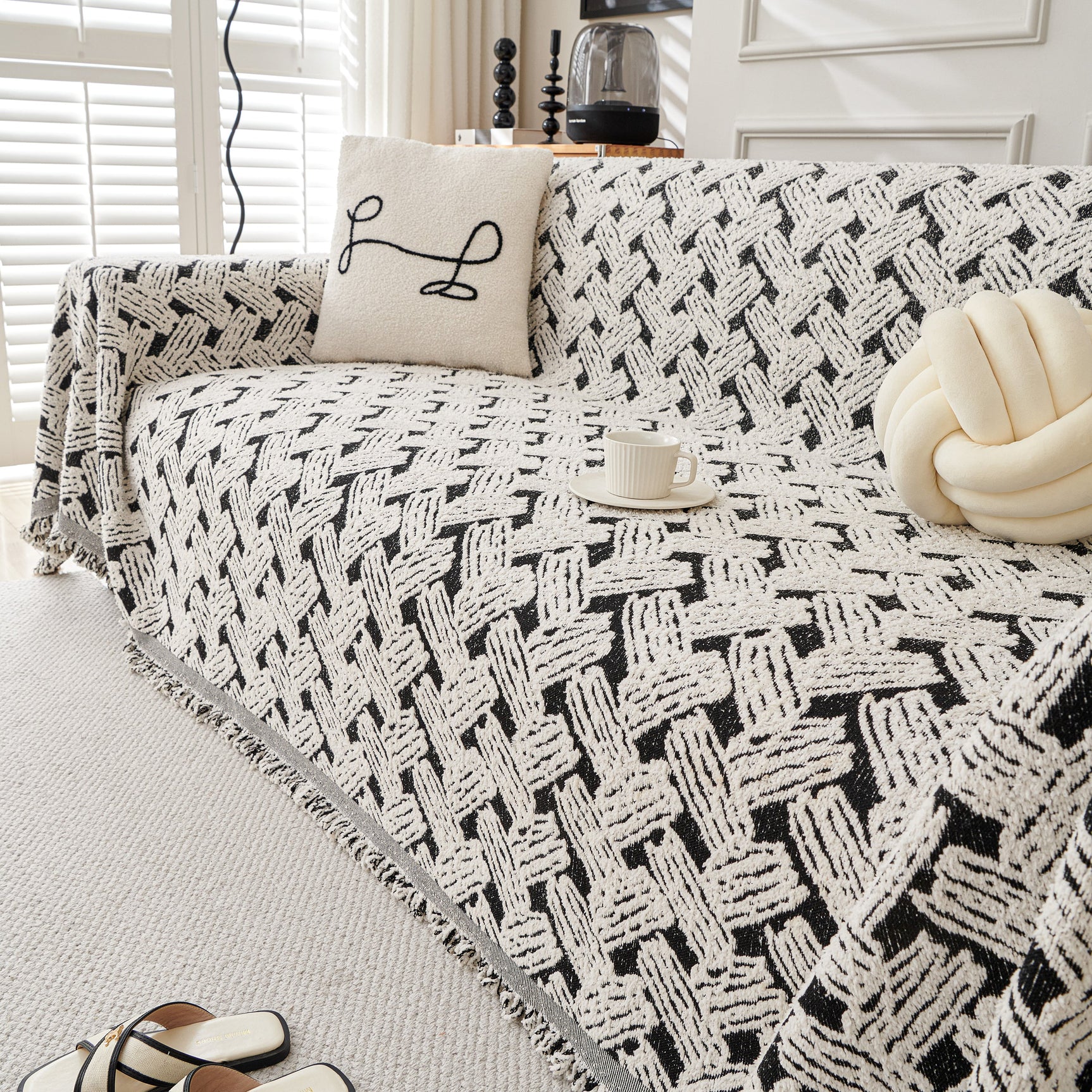 Oversized Reversible Couch Covers Sheet Blanket, L-Shape U-Shaped Sectional Protector for Cats Dogs - Ornate Home