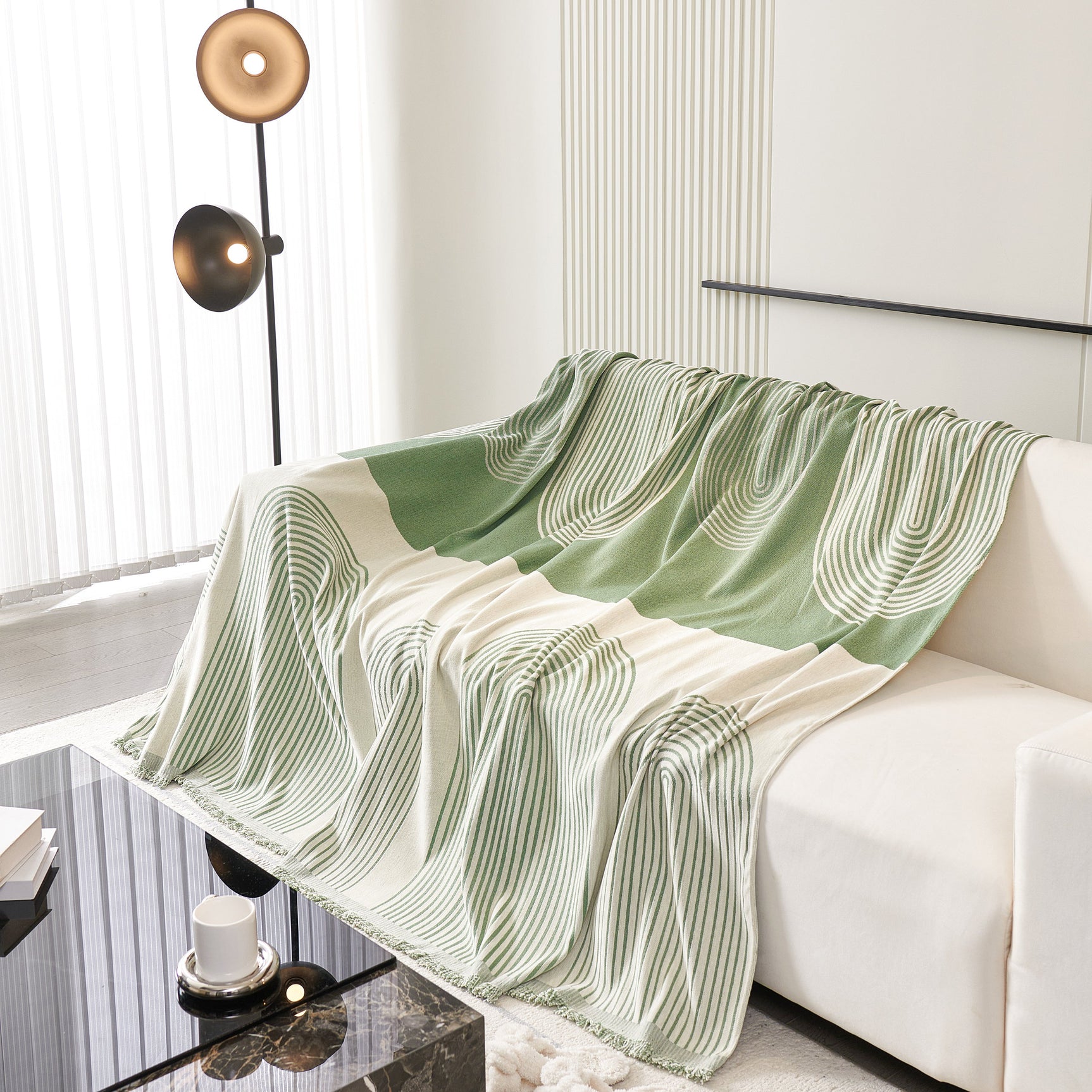 Oversized Sofa Throw Blanket, Couch Protector Throw for Stylish Home Protection - Ornate Home