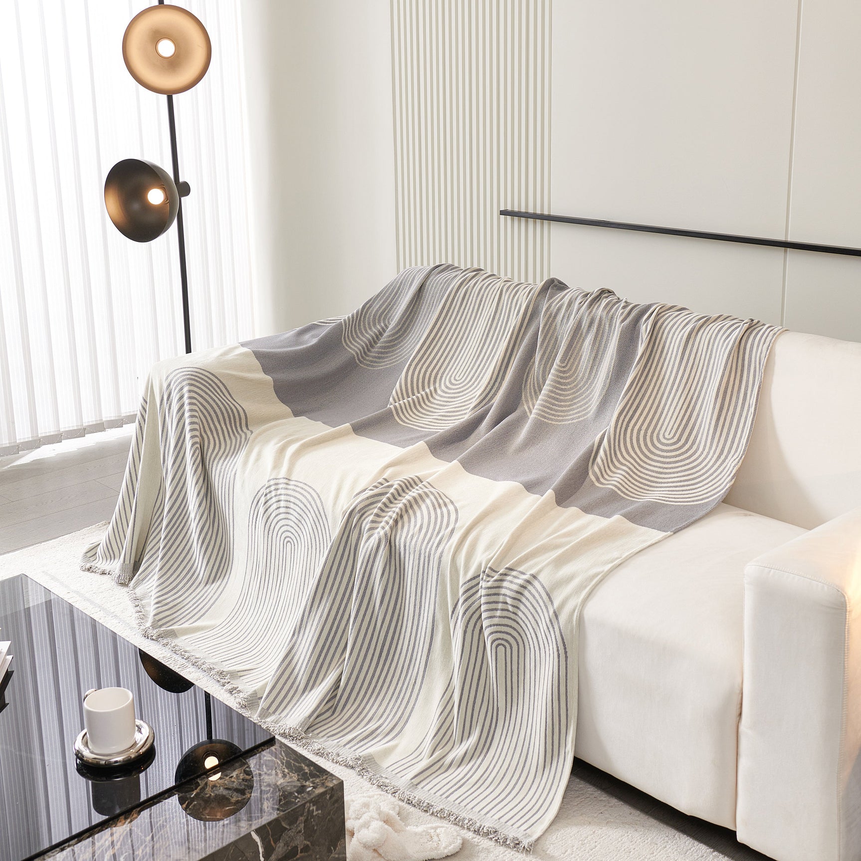Oversized Sofa Throw Blanket, Couch Protector Throw for Stylish Home Protection - Ornate Home