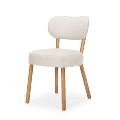 Owen Beige/Brown Curved Back Dining Side Chair (Set of 2) - Ornate Home
