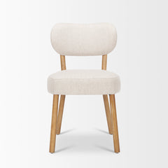 Owen Beige/Brown Curved Back Dining Side Chair (Set of 2) - Ornate Home