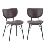 Owen Dark Brown Uph Chair (Set of 2) - Ornate Home