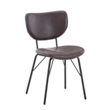 Owen Dark Brown Uph Chair (Set of 2) - Ornate Home