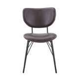 Owen Dark Brown Uph Chair (Set of 2) - Ornate Home