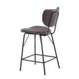 Owen Dark Brown Uph Stool (Set of 2) - Ornate Home