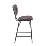 Owen Dark Brown Uph Stool (Set of 2) - Ornate Home