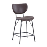 Owen Dark Brown Uph Stool (Set of 2) - Ornate Home