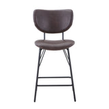 Owen Dark Brown Uph Stool (Set of 2) - Ornate Home
