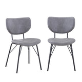 Owen Grey Uph Chair (Set of 2) - Ornate Home