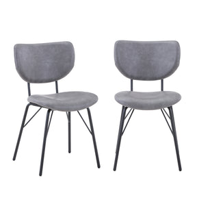 Owen Grey Uph Chair (Set of 2) - Ornate Home
