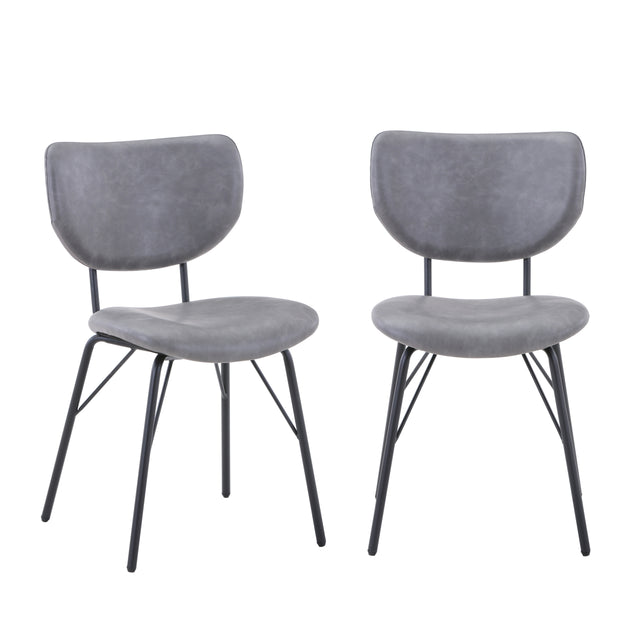 Owen Grey Uph Chair (Set of 2) - Ornate Home