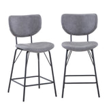Owen Grey Uph Stool (Set of 2) - Ornate Home