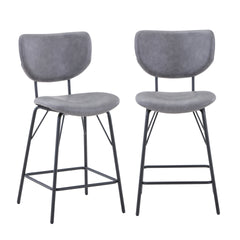 Owen Grey Uph Stool (Set of 2) - Ornate Home