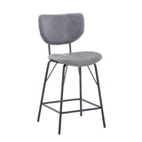 Owen Grey Uph Stool (Set of 2) - Ornate Home