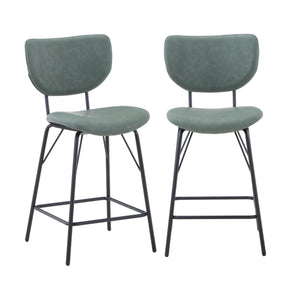 Owen Jade Uph Stool (Set of 2) - Ornate Home