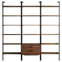 Owens Walnut 3-piece Wall Shelf - Ornate Home