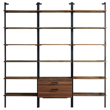 Owens Walnut 3-piece Wall Shelf - Ornate Home