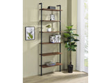 Owens Walnut 6-shelf Wall Shelf - Ornate Home