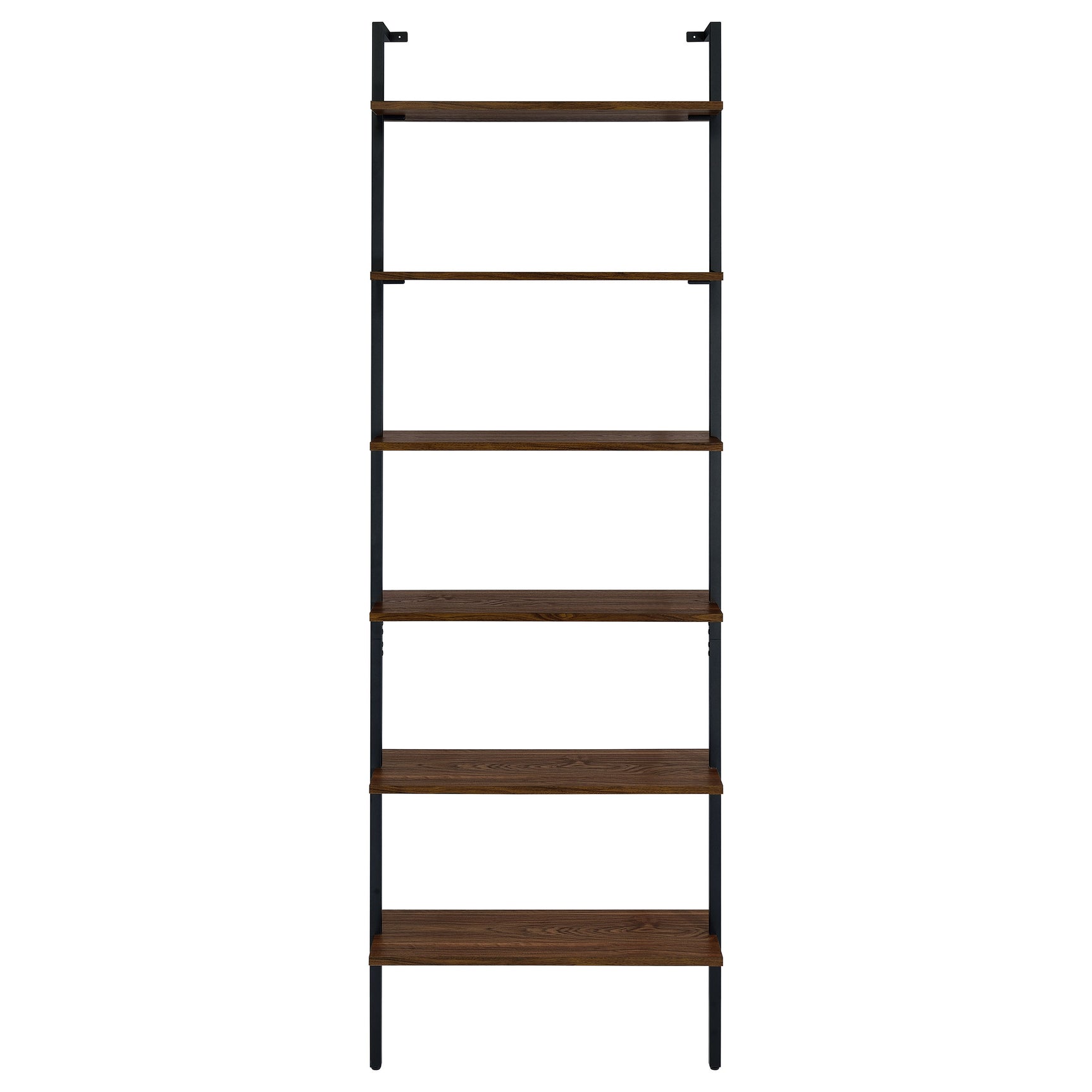 Owens Walnut 6-shelf Wall Shelf - Ornate Home