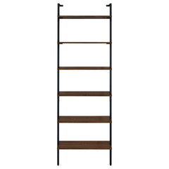 Owens Walnut 6-shelf Wall Shelf - Ornate Home