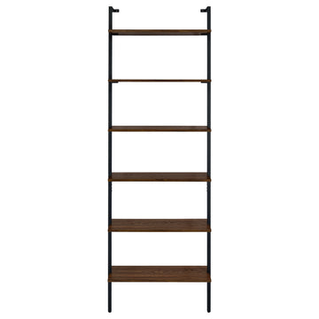 Owens Walnut 6-shelf Wall Shelf - Ornate Home