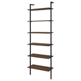 Owens Walnut 6-shelf Wall Shelf - Ornate Home