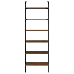 Owens Walnut 6-shelf Wall Shelf - Ornate Home