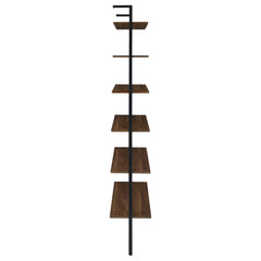 Owens Walnut 6-shelf Wall Shelf - Ornate Home