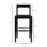 Owing Black Barstool - Ornate Home