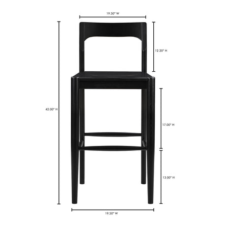 Owing Black Barstool - Ornate Home