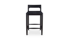 Owing Black Oak Counter Low Back Stool Black - Ornate Home