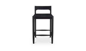 Owing Black Oak Counter Low Back Stool Black - Ornate Home
