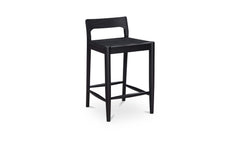Owing Black Oak Counter Low Back Stool Black - Ornate Home