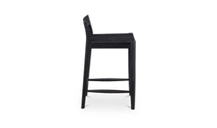 Owing Black Oak Counter Low Back Stool Black - Ornate Home