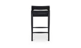 Owing Black Oak Counter Low Back Stool Black - Ornate Home
