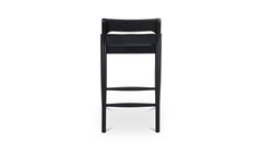 Owing Black Oak Counter Low Back Stool Black - Ornate Home