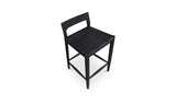 Owing Black Oak Counter Low Back Stool Black - Ornate Home